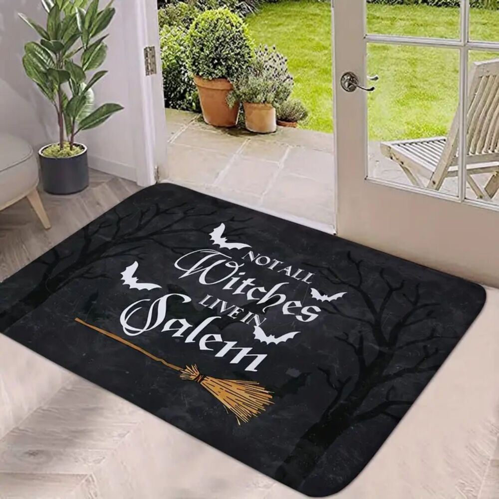 Goth Vamp Witchy Witch Salem Doormat Not All Witches Live in Salem 40" x 60"
